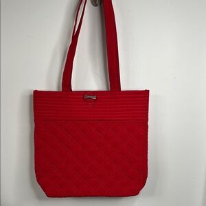 Vera Bradley Red Quilted Tote Bag NWOT